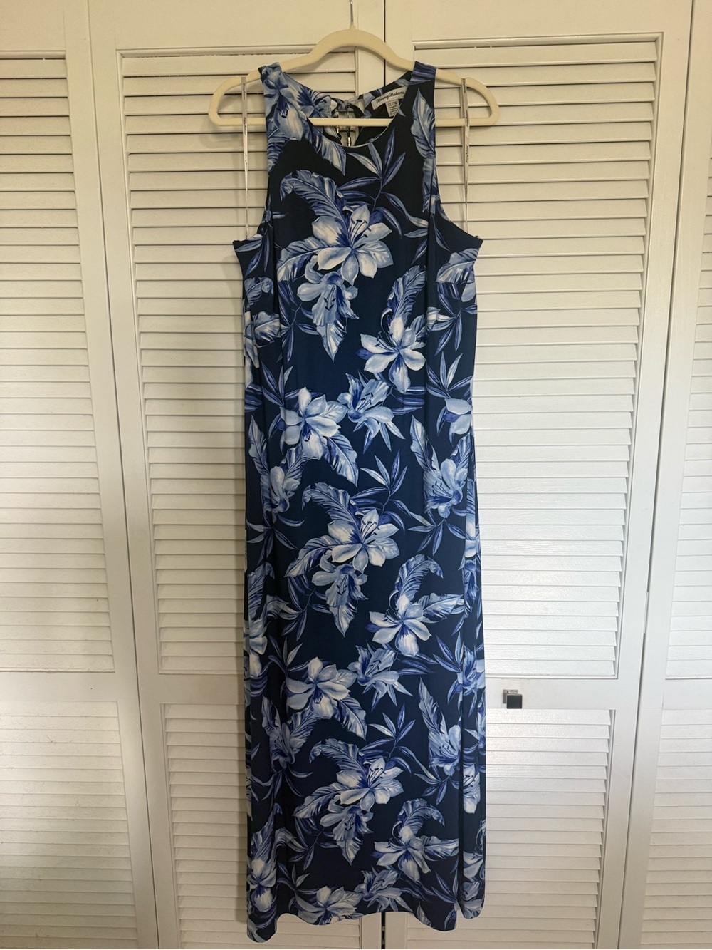 Tommy Bahama Navy Floral Halter Maxi Dress
